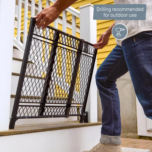 Vista 3 de Ingenuity Doorway - Puerta para perros y bebés serie 42W, para interiores y exteriores, no se oxida ni se decolora, panel de plástico, se adapta a