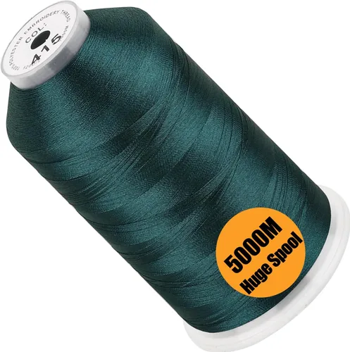 Vista 33 de New brothread - Bobina única de 5000 m de hilo de poliéster para máquina de bordar 40WT para máquinas comerciales y domésticas - Marigold