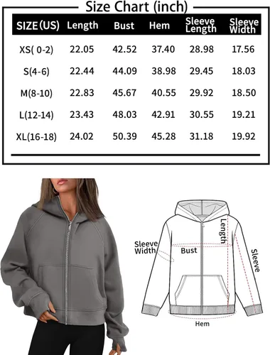 Vista 6 de AUTOMET Sudaderas con capucha y cremallera para mujer, chaquetas de forro polar, sudaderas de gran tamaño, trajes de moda de otoño, suéteres 2024
