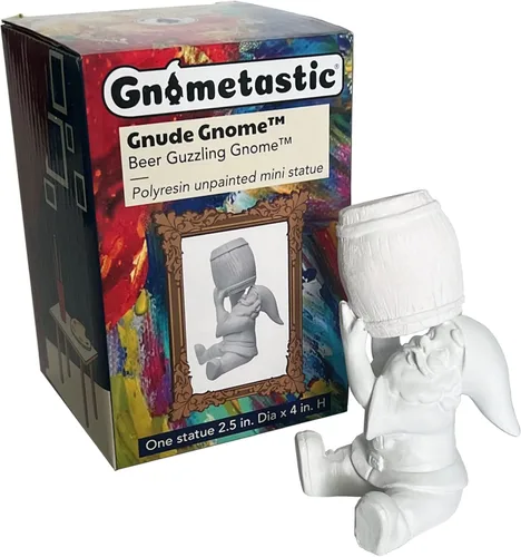 Vista 9 de Gnometastic Mini gnomos – Gnomo bebedor, gnomo borracho de 4 pulgadas para jardín de hadas, decoración divertida para interiores y exteriores