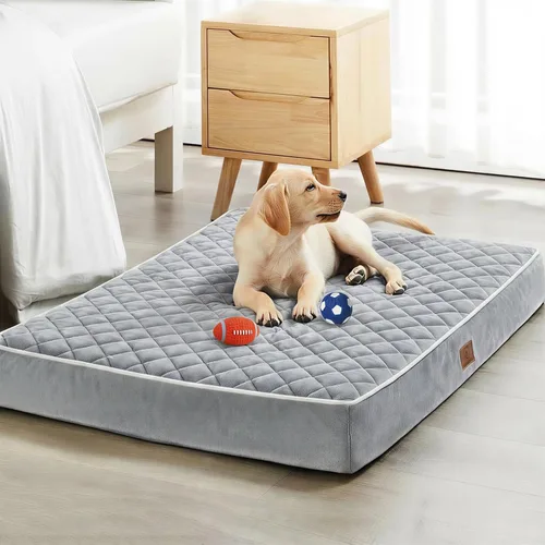 Vista 24 de WNPETHOME - Cama ortopédica para jaula de perros, XXL, impermeable, con funda extraíble y lavable, base antideslizante y colchoneta acolchada