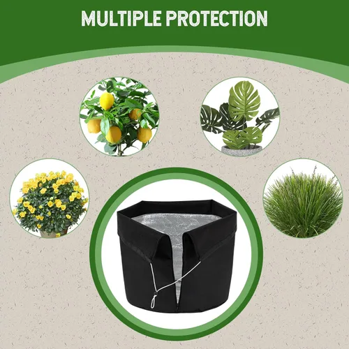 Vista 5 de Ecmln 2PCS Maceta de Protección Invernal para Plantas, Cubierta de Protección contra Heladas para Plantas de Invierno, 16.9 * 19.2in Bolsa