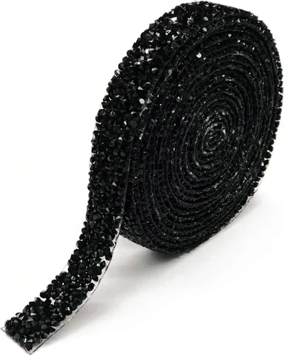 Vista 9 de Dowarm Cinta de diamantes de imitación de 3 yardas, rollo de cinta de diamantes de imitación, envoltura de malla con diamantes de imitación Plata