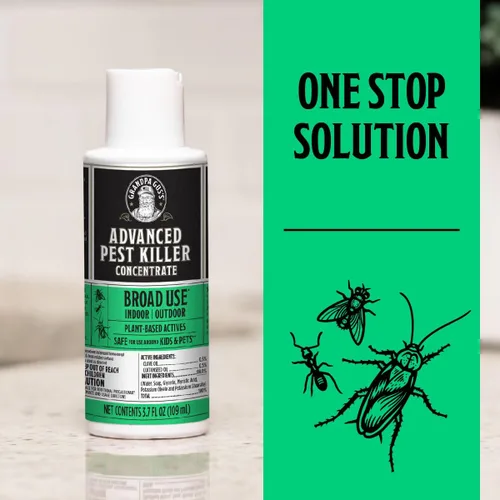 Vista 2 de Grandpa Gus's Control natural avanzado de plagas con clavo y aceite de semilla de algodón, insecticida para interiores y exteriores, para arañas