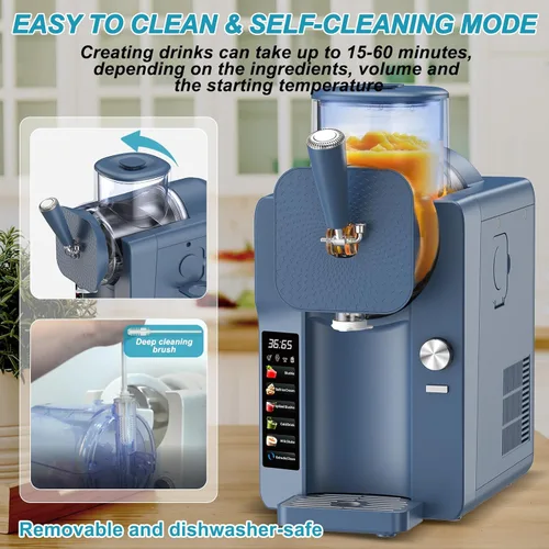 Vista 4 de Máquina para hacer helados, máquina de granizado para el hogar, máquina de granizado de 70 onzas, máquina de margarita con 6 programas