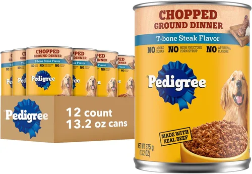 Vista 20 de PEDIGREE Chopped Ground Dinner Comida húmeda y suave enlatada para perros adultos, con carne de res, 22 oz, latas (paquete de 12)