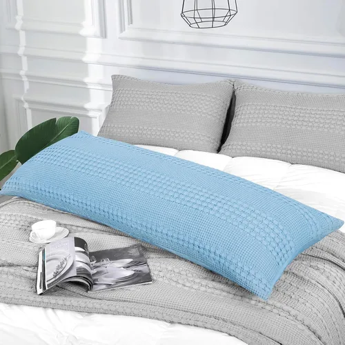 Vista 55 de PHF - Fundas de almohada 100% algodón con tejido gofre europeo, 26 x 26 pulgadas, 2 unidades para decoración elegante del hogar, para cama, sin