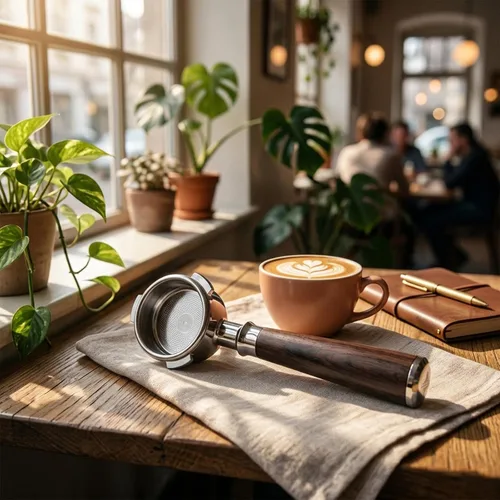Vista 5 de 54mm Portafiltro sin fondo para Espresso con 3 orejas Compatible con máquina de espresso Barista Breville/Sage de 54mm Cesta de acero inoxidable