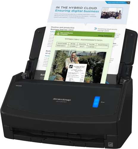 Vista 7 de ScanSnap iX2400 Escáner de documentos a color, fotos y recibos de alta velocidad con botón de un solo toque con alimentador automático de documentos