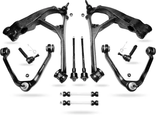 Vista 116 de Detroit Axle - Kit de suspensión frontal de 10 piezas para Chevy Trailblazer EXT GMC Envoy XL XUV Buick Rainier Isuzu Ascender Olds Bravada, brazos