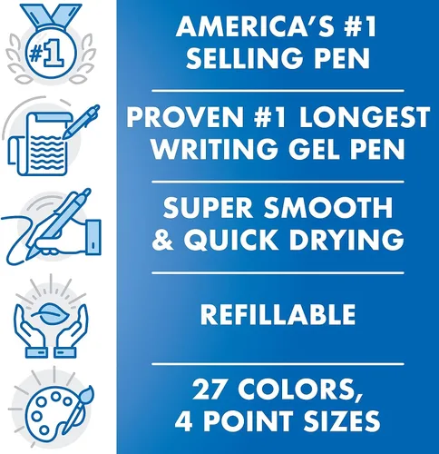 Vista 2 de Pilot G2 Premium Gel Roller Pens, Fine Point 0.7 mm, Red Pens, Pack of 12 - Ideal for School, Journaling & Office Writing