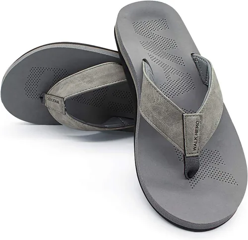 Vista 6 de Men Sandals Flip Flop with Orthotic Arch Support Athletic Slide Sandals for Men with Soft Cushion Footbed