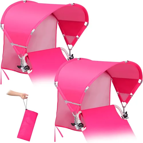 Vista 12 de Toldo universal XL para silla, plegable de gran tamaño, portátil, UPF 50+, con abrazadera ajustable, se adapta a la mayoría de las marcas de playa