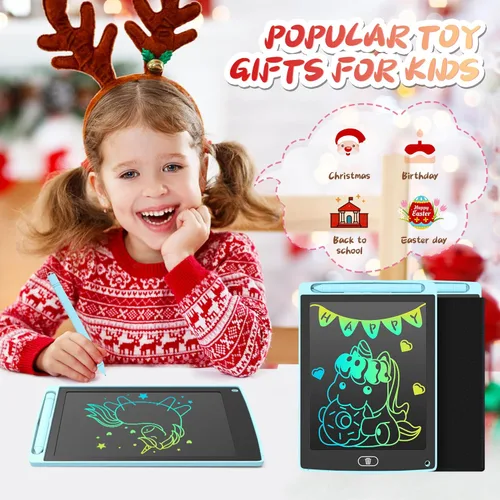 Vista 7 de LEYAOYAO - Pack de 2 tabletas de escritura LCD de 8.5 pulgadas con bolsa - Tablero de dibujo con pantalla a color, juguete educativo