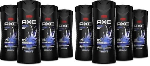 Vista 12 de AXE Phoenix - Gel de ducha para hombre, aroma refrescante de 12 horas, menta triturada y romero, con humectantes 100% de origen vegetal, 16 onzas, 4