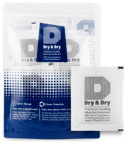 Vista 12 de Dry & Dry - Paquetes de gel de sílice desecantes, de 20 gramos (0.7 onzas), recargables, 50 paquetes