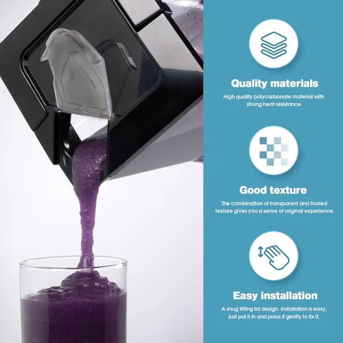 Vista 5 de VERSAINSECT Tapa de tapa para licuadora Nin-ja, accesorios para licuadora Nin-ja, piezas de repuesto para licuadora Ninja de 72 onzas, compatible