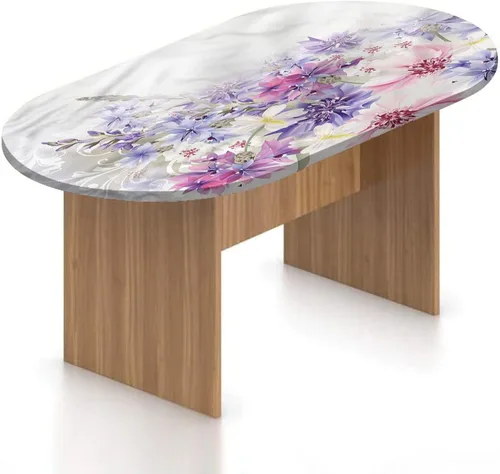 Vista 19 de Mantel ovalado ajustable para mesa de patio, mantel de poliéster elástico con hojas de arce colorido y otoño, se adapta a mesas ovaladas de hasta 36