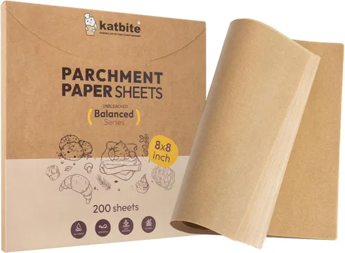 Vista 12 de Katbite 100 piezas de papel de envoltorio para sándwich, forros para cesta de alimentos de 12x12 pulgadas, papel de pergamino para hornear a prueba