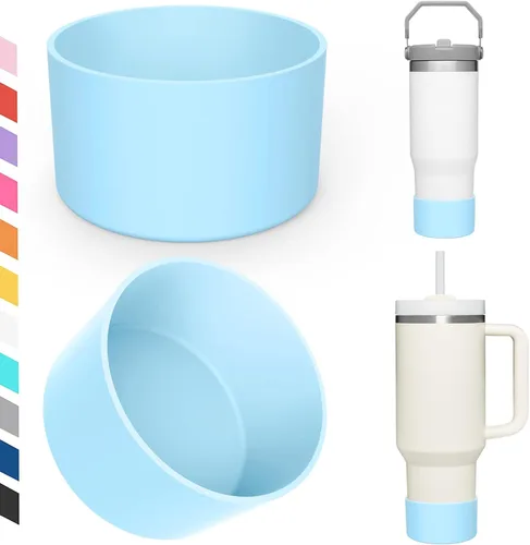 Vista 32 de Airboat Actualización 2 Piezas Protector de Silicona Boot Bumper para Stanley Quencher Adventure 40oz 30oz 20oz Vaso Térmico, Funda Protectora