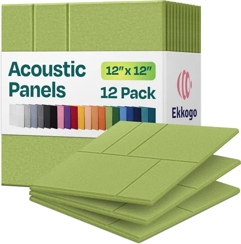 Vista 25 de Paneles acústicos de alta densidad para amortiguar sonidos, forma hexagonal, paquete de 12 unidades de 14" x 12.1" x 0.4", color turquesa océano