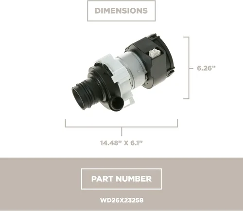 Vista 5 de Ge WD26X23258 Conjunto de bomba de circulación de lavavajillas Pieza de fabricante de equipos originales (OEM)