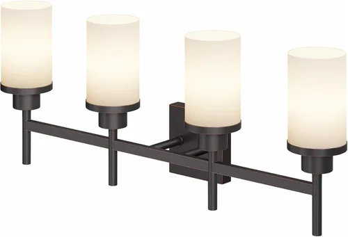 Vista 11 de Lámparas de pared sobre espejo de baño con vidrio esmerilado blanco, aplique de pared para porche, pasillo, entrada, bronce aceitado T001ORB-L1
