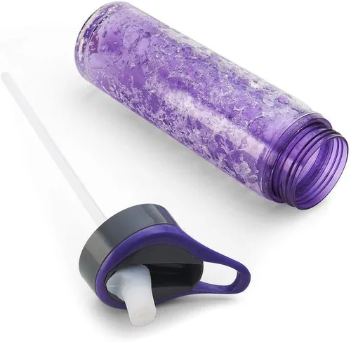 Vista 5 de Copco 5237208 Botella de agua de Tritan congelable de doble pared aislada con gel agrietado, 18 onzas, morado