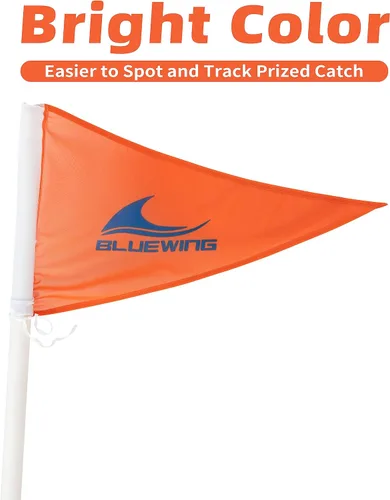 Vista 4 de BLUEWING Boya de pez espada boya de caída profunda, boya de atún, boya de tiburón, 1 unidad, bandera flotante de boya con clip de línea larga