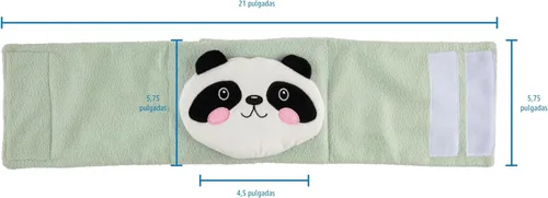 Vista 7 de Dr. Brown's Banda térmica para el vientre de Gripebelt para bebé, calma la barriga del bebé con suave calor y compresión, panda, 0 meses