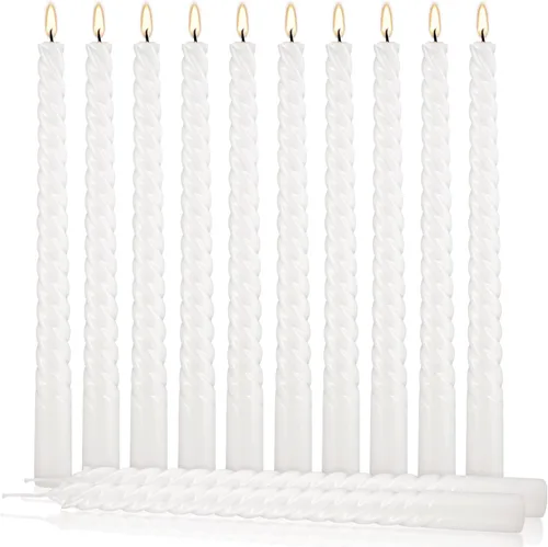 Vista 12 de 100 velas de iglesia con protectores de goteo para servicio devocional de vigilia a la luz de las velas, caja de 100 velas, blancas sin aroma de 5