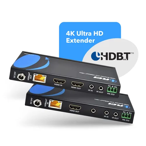 Vista 2 de OREI Extensor HDMI a través de Ethernet de hasta 230 pies - 4K a 60Hz con IR bidireccional, PoC, - Extensor HDMI 4K a través de Ethernet