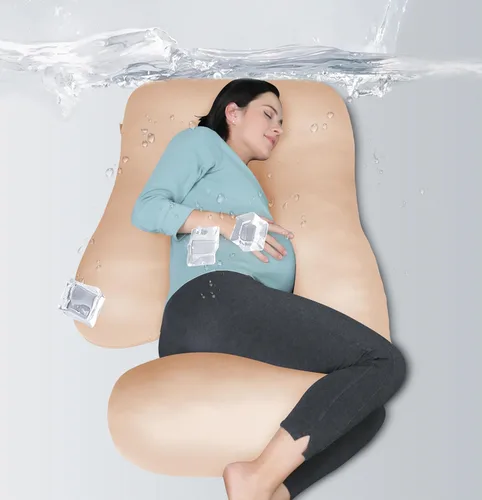 Vista 21 de MOON PARK - Almohadas de embarazo y maternidad de cuerpo completo para dormir, en forma de U y con funda extraíble; soporte para espalda, piernas