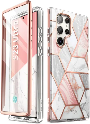 Vista 9 de i-Blason Cosmo Series - Funda para Samsung Galaxy S23 Ultra 5G (lanzado en 2023), diseño protector contra golpes, delgado y elegante, con protector