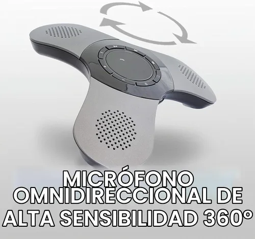 Vista 4 de Skywin Altavoz de conferencia Bluetooth con micrófono, altavoz inalámbrico portátil para escritorio de oficina, computadora y portátil, micrófono
