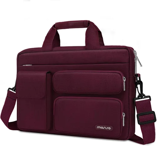 Vista 13 de MOSISO - Bolsa de hombro para portátil de 15.6 pulgadas, funda para computadora de 15-15.6 pulgadas compatible con MacBook Pro de 16 pulgadas, HP