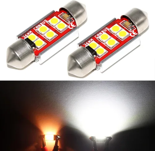 Vista 10 de PHINLION Bombillas LED DE3175, súper brillantes de 500 lúmenes, 31 mm Festoon DE3021 DE3022 3175 para luces interiores de techo, mapa, maletero