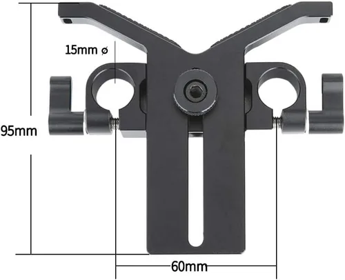 Vista 4 de NICEYRIG Soporte de lente de 0.591 in Abrazadera de varilla doble universal para lente de 1.969 in - 5.512 in de largo - 2784