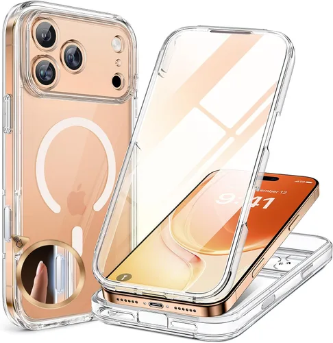 Vista 74 de Miracase Glass Series - Funda para iPhone 11 de 6.1 pulgadas, funda resistente de cuerpo completo mejorado con protector de pantalla de vidrio Negro