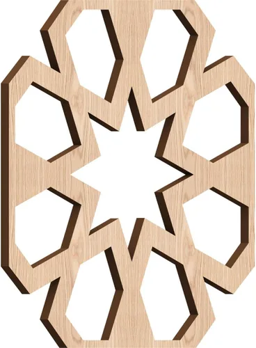 Vista 39 de Jackson Decorative Fretwork Wood Wall Panels, Large, 23 3/8" W x 23 3/8" H x 1/4" T, Cherry