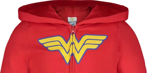Vista 6 de Warner Bros Wonder Woman - Disfraz ligero con capucha y volantes de tul para niña Rojo 2T
