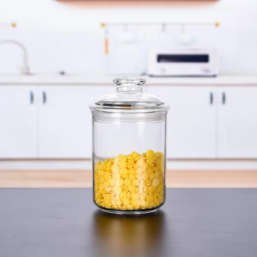 Vista 5 de Tarro de almacenamiento acrílico de 24 onzas, tapa hermética con anillo de sellado de silicona, recipiente ideal para azúcar, té, especias, hierbas