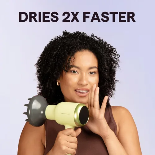Vista 9 de Wavytalk Secador de pelo, secador de pelo iónico soplado para cabello rizado con difusor, secado rápido de 1875 W con tecnología de cerámica, 3