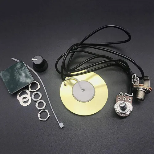 Vista 5 de 4PACKS 50MM Pastilla de guitarra Transductor piezoeléctrico amplificador precableado con salida de 0.250 in