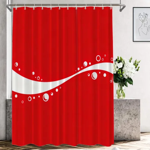 Vista 609 de Shrahala Father and Child Embracing No Hooks Shower Curtain with Snap in Liner Set, Tender Moment Captured Bathroom Décor Polyester Fiber Waterproof