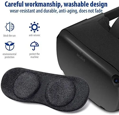 Vista 2 de VR Cover for Oculus Quest 2 Oculus Quest, Oculus Lens Protect Cover, Dust Proof, Anti-Scratch. Black.