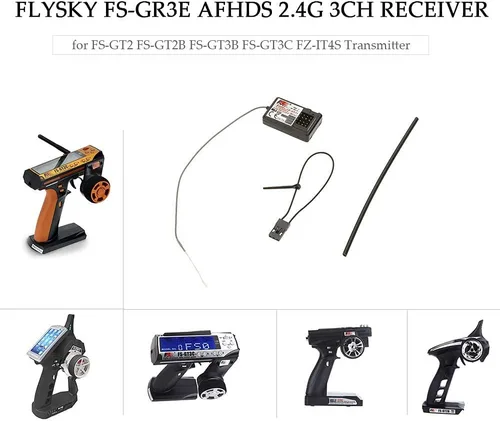 Vista 6 de Flysky Receptor FS-GR3E AFHDS de largo alcance 3CH 2.4GHz receptor para FS-GT2 FS-GT2B FS-GT3B FS-GT3C FS-IT4S Transmisor RC Car Boat (1 unidad)