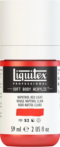 Vista 92 de Liquitex Professional - Pintura acrílica Soft Body, botella de 2 onzas, rojo (Pyrrole Red)