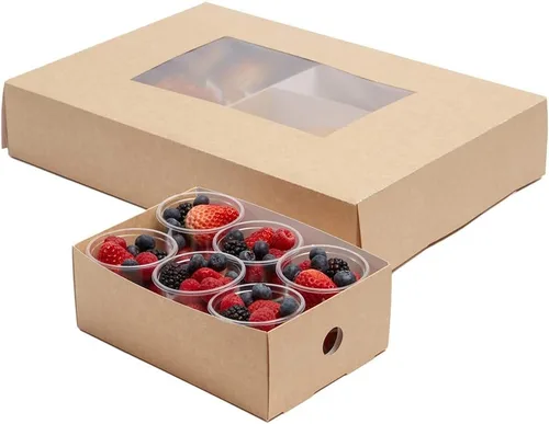 Vista 16 de Restaurantware -Inserto de 12 x 8.7 x 3.2 pulgadas para bandejas de catering, 10 insertos resistentes a la grasa para cajas de catering - Inserto