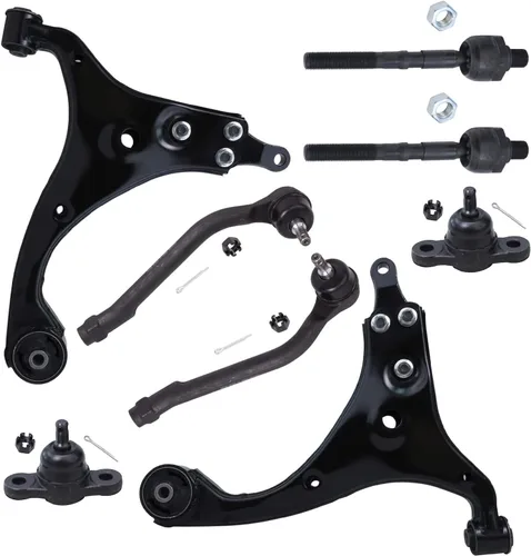 Vista 164 de Detroit Axle - Kit de brazos de control delanteros de 8 piezas para Chevy Trailblazer EXT GMC Envoy XL XUV Buick Rainier Isuzu Ascender, brazos